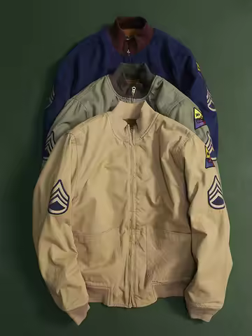 Fury 2nd Armored Wardaddy Tanker Jacket Vintage Repro Army Stand Collar Jacket for Men Amekaji