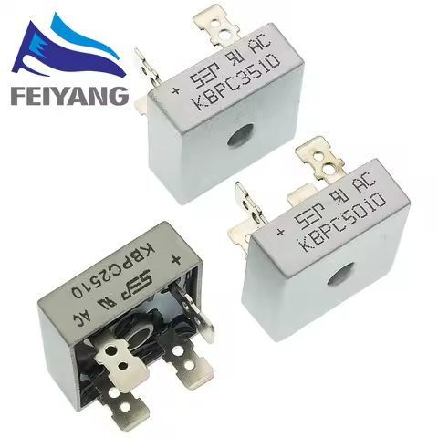 SAMIORE ROBOT KBPC1510 KBPC2510 KBPC3510 KBPC5010 15A 25A 35A 50A 1000V Diode Bridge Rectifier kbpc5