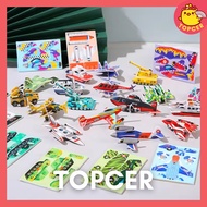 PUZZLE - 25 pcs Educational Toys for Children Craft 3D From / Motif - Airplane - Land Animals - Dino