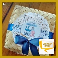 YMT98 B18-BESEK 18X 18X 8 - BESEK BAMABU HAJATAN-RICE BOX-DUS NASI-DUS SOUVENIR-DUS HAMPERS-DUS KADO