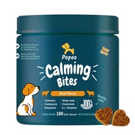 Popoo Calming Bites for Dog Composure Relaxation Health Calming Treats Snack Supplement อาหารเสริมสุ