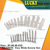 BENSON  TOX WITH SCREW SET ( 5MM, 6MM, 8MM, 10MM )