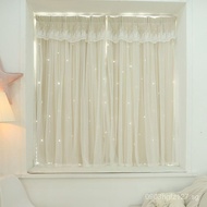 Star Finished No-Drill Hollow Princess Style Internet Celebrity Blackout Bedroom Gu Zhi Piao Curtain