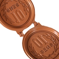 10 Yen Coin Maker Toaster Double Sided Sand Baking with Long Handle Nonstick Flip Grill Pan for Brea