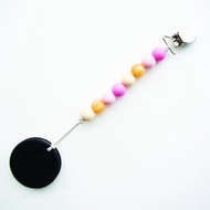 Loulou Lollipop - 曲奇餅牙膠(連奶嘴鍊) - 粉紅公主色