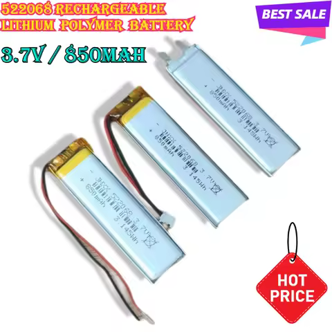 New Original 522068 3.7V 850mAh Rechargeable Polymer Lithium Battery Electronic Products Small Fan D