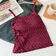 LadyLuxe - Tanktop Bra Wanita Motif Bunga Renda Pita Singlet Tali Kecil Floral Adem Lucu BR138