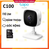 Camera IP Wifi TP-Link Tapo C100 Full HD 1080P (2MP)- Đàm Thoại 2 Chiều- Báo Động Chống Trộm- An Nin
