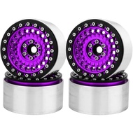 Aluminum Circular Step Subsidence 2.2" Beadlock Wheel Rim for 1/10 SCX10 I II III Capra TRX4 VS4-10 
