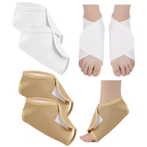 Castor Oil wrap Foot Compress Pads Braces Adjustable Breathable Ankle Wrap for Both Men and Women Ad