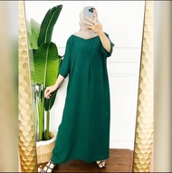 TERMURAH DASTER CRINGKLE POLOS MODEL TANGAN 3/4 KEKINIAN MUAT JUMBO MAHREEN STORE