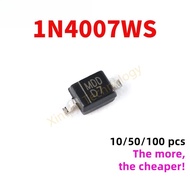 100pcs/10pcs 1N4007WS 1N4007 4007 D7 SOD-323 1000V 1A SMD Universal Rectifier Diode SMD