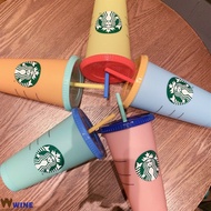 New Reusable Starbucks Color Changing Cold Cup Plastic Tumbler with Lid Plastic Cup wine