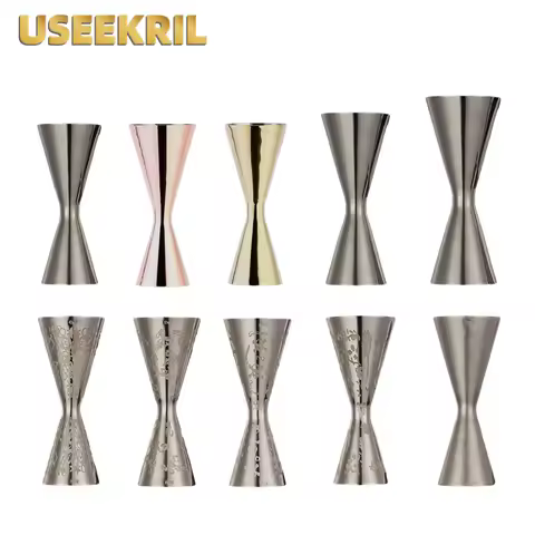 Japanese-Style Cocktail Jigger Creative Engraving Measuring Cup Stainless Steel Cocktail Jiggers Bar