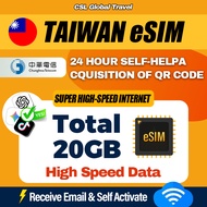 【CSL】Taiwan eSIM | | Total 3-20GB | 3-15Days | 4G/5G Internet High Speed Data Taiwan Travel Card Tai