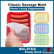 Pantry 🍳 Acuan Sosej 6-Slot Silicone Sausage and Ham Storage Box with Lid Hot Dog Mold Baking Sausag