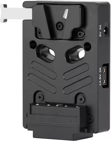 Nitze V Mount Battery Plate W 14.8V/3A D-tap Sockets 8V/3A DC Jack N21-D6 for Z Cam E2 Red Komodo BM