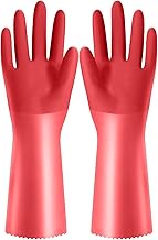 F8WARES PVC Coated 15 Inch Long Rubber Gloves for Washing Dishes - Versatile Hand Gloves for Kitchen
