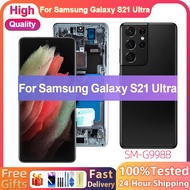 6.8'' Super AMOLED For Samsung Galaxy S21 Ultra 5G LCD Display Digital Touch Screen For G998F G998B Display with Frame