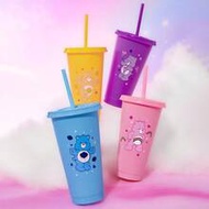 4pcs 24 Oz / 710ml Cartoon Pattern Flat Bottom Cup For Party Drinks