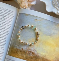 拾荒綠意丨羽毛螢石+黑羽極光丨解憂舒壓丨客製化天然水晶手鍊