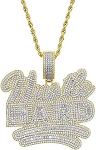 ATJMLADYJEWELRY Rose Gold 2 Colors Micro Pave 5A Cubic Zirconia Iced Out Bling Hip Hop Meaning Lette