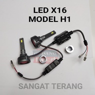 LAMPU LED MOBIL X16 SUPER TERANG H4 H11 H16 H1 H7 H8 H9 HB3 HB4 65 WATT