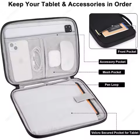 11 inch Tablet Sleeve Bag for 2024 iPad Pro 11 M4 iPad Air 10.9 M2 iPad 10th Air4 5 10.2'' 10.5'' Al