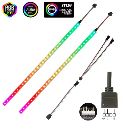 Addressable ARGB 5V LED Strip 3Pin Computer PC Case Tape Light WS2812B SMD 5050 Flexible Changeable 