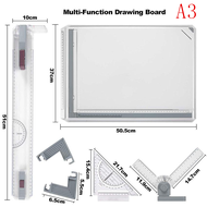 Metric A3 Drawing Board Drafting Table Multifunctional Drawing Board Table with Clear Rule Parallel