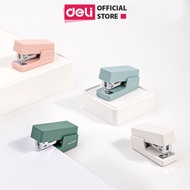 Mini Deli Office Student Stapler 12 Convenient Pages Bright Pastel Colors Using Staple 24/6 & 6/26 -