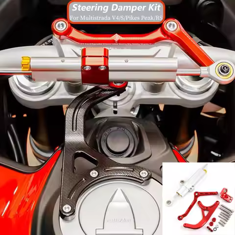 Motorcycle Parts Titanium Ruler directional Steering Damper Bracket Kits For Ducati Multistrada V4 S