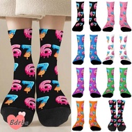 BDRBA 67 Meme Crew Long Socks, Warm Cartoon 67 Meme Ice Cream Socks, Funny Lightweight Breathable Co