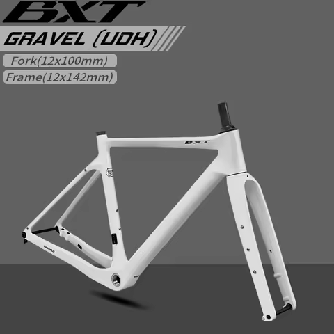 BXT T1000 Carbon Gravel Bike Frame Thru Axle Disc Brake All Road Adventure Bicycle Frame