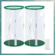 (VBIZ) 2Pcs PVC Mini Greenhouse, 23.6 X 11.8inch Transparent Flower Plant Mini Greenhouse Cover, Por