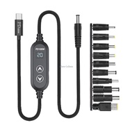 CH* 100W Power Cable Type C to DC5 5 5V 12V 15V 19V 20V Power  10 Adapters