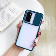 Transparent Protective Case Samsung Galaxy A02S A12 A52 A72 A32 4G 5G Slide Cover Camera Lens Protec