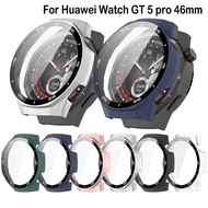PC + Tempered Glass Case for Huawei Watch GT5 GT5 Pro 46mm Full Cover Screen Protector Bumper for Hu
