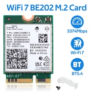 ใหม่ไวไฟ7สำหรับ Intel BE202การ์ดเน็ตเวิร์กบลูทูธ5.4 Tri Band 2.4G/5G/6GHz 5374Mbps BE202NGW M.2อะแดป