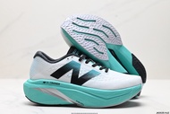 New Balance FuelCell SuperComp Elite v4เมตรสีขาวน้ำเงินสวมใส่สบายรองเท้าวิ่งกีฬาหุ้มข้อต่ำชายหญิงไซส