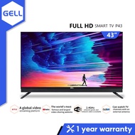 Gell Smart TV 43 Inch Murah / Smart TV 32 Inch Murah With Android TV / YouTube / MYTV / Wifi/G43D-SM-SB
