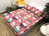 Set Ga Gối Cotton Poly Ga Kèm 2 Vỏ Gối Nằm Bộ Ga Gối 3 Món Drap Giường Ga Giường Đủ Kích Thước M2/M6