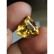Golden Citrine Memo 13 x 13 x 7.9 mm 6.05 Ct Yellow Gold Amethyst Triangle Cutting NTD YGL 1833