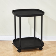 Side Table Bedside Table Storage Rolling Trolley Wheels Coffee Table Modern Kitchen Bedroom Organizer