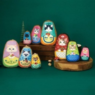 FELISSIMO 貓部 俄羅斯套娃收納袋三件組 - 多尺寸化妝包