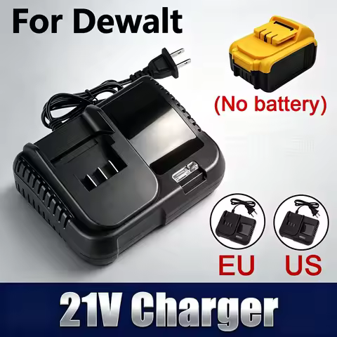 US EU Plug For Dewalt 21V 0.5A Battery Charger Replacement Fit Lithium Battery DCB200 DCB201 DCB609 