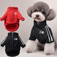 French Dou Zipper Clothes Dog Plus Velvet Pug Fat Dog Teddy Bichon Golden Retriever Small Medium Swe