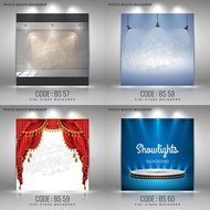 Photobooth Backdrop / Backdrop Tarpaulin Saiz 5x5ft, 6x6ft, 7x7ft, 8x8ft, 10x10ft untuk Pentas & Pel