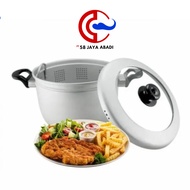 PUTIH Silano 22cm, 24cm, 26cm Steamer Rice Cooker White MASPION