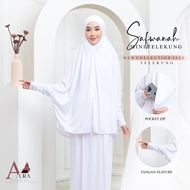 Telekung Mini Tangan with  Zip Poket Lycra, Telekung Haji Umrah (Aura Telekung)